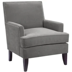 Kirkland's Home Accent Chairs-Charlie Track Arm Club Accent Chair