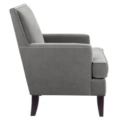 Kirkland's Home Accent Chairs-Charlie Track Arm Club Accent Chair