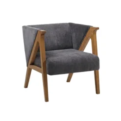 Kirkland's Home Accent Chairs-Chenille Geometric Frame Accent Chair