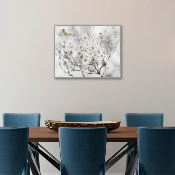 Kirkland's Home Canvas Art-Cherry Blossom Birds Framed Canvas Art Print