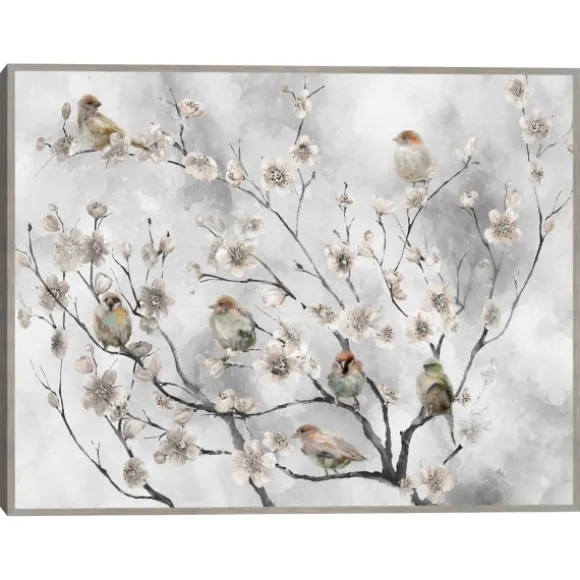 Kirkland's Home Canvas Art-Cherry Blossom Birds Framed Canvas Art Print