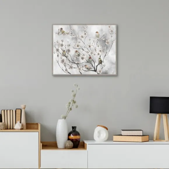 Kirkland's Home Canvas Art-Cherry Blossom Birds Framed Canvas Art Print
