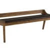 Kirkland's Home Benches & Ottomans-Chestnut Acacia Wood Cushioned Bench