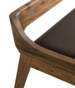 Kirkland's Home Benches & Ottomans-Chestnut Acacia Wood Cushioned Bench