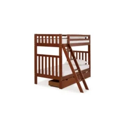 Kirkland's Home Beds & Headboards-Chestnut Pine Removable Twin Bunk Bed With Drawers