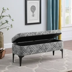 Kirkland's Home Benches & Ottomans-Chinle Velvet Storage Bench