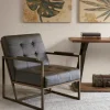 Kirkland's Home Accent Chairs-Chocolate Walden Faux Leather Accent Chair