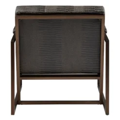 Kirkland's Home Accent Chairs-Chocolate Walden Faux Leather Accent Chair