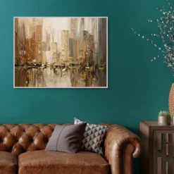 Kirkland's Home Canvas Art-City Rush 5 Framed Canvas Art Print