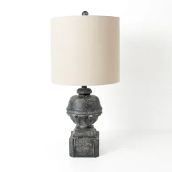 Kirkland's Home Table Lamps-Claire Charcoal Table Lamp