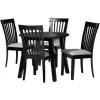 Kirkland's Home Dining Sets-Classic Black Round Wood 5-Pc. Dining Set