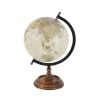 Kirkland's Home Statues & Figurines-Classic Ivory Mango Wood Base Globe