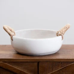 Kirkland's Home Decorative Bowls & Jars-Clay Bowl With Rope Handles