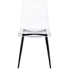 Kirkland's Home Dining Chairs-Clear And Black Modern Dining Chairs, Set Of 2