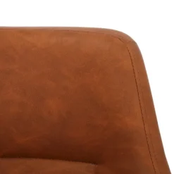 Kirkland's Home Dining Chairs-Cognac Vegan Leather Dining Chairs, Set Of 2