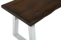 Kirkland's Home Benches & Ottomans-Collins And White Two-Tone Wood Bench