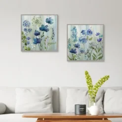 Kirkland's Home Framed Art-Color Wash 2-Pc. Framed Canvas Art Set
