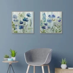 Kirkland's Home Framed Art-Color Wash 2-Pc. Framed Canvas Art Set