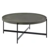 Kirkland's Home Coffee Tables-Concrete Round Tray Top Coffee Table