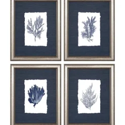 Kirkland's Home Framed Art-Coral 4-Pc. Silver Framed Art Print Set
