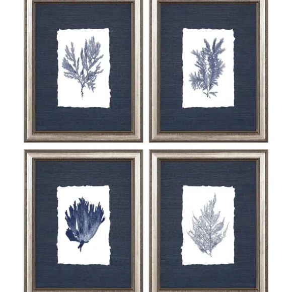 Kirkland's Home Framed Art-Coral 4-Pc. Silver Framed Art Print Set