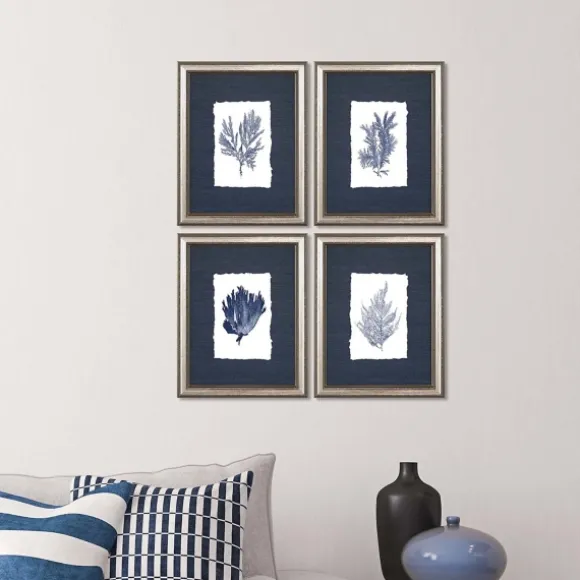 Kirkland's Home Framed Art-Coral 4-Pc. Silver Framed Art Print Set
