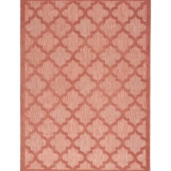 Kirkland's Home Outdoor Rugs-Coral Trellis Indoor/Outdoor Area Rug, 6X9