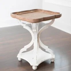 Kirkland's Home Accent & End Tables-Corina Scalloped Accent Table