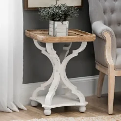 Kirkland's Home Accent & End Tables-Corina Scalloped Accent Table