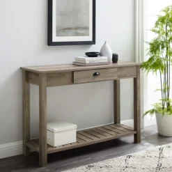 Kirkland's Home Console Tables-Country Style Washed Console Table