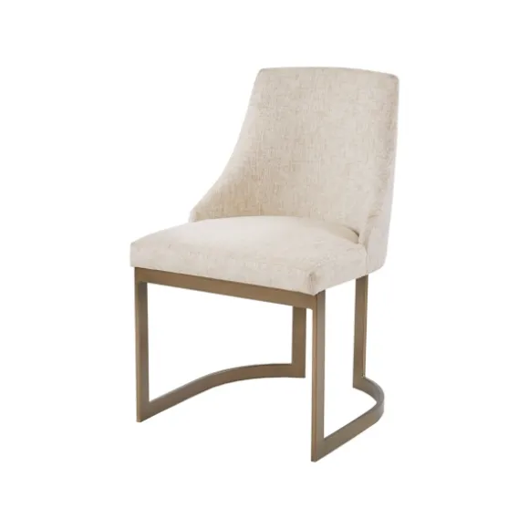 Kirkland's Home Dining Chairs-Cream And Gold Modern Dining Chairs, Set Of 2