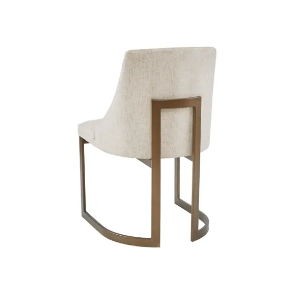 Kirkland's Home Dining Chairs-Cream And Gold Modern Dining Chairs, Set Of 2