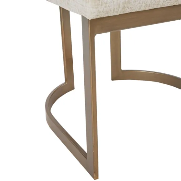 Kirkland's Home Dining Chairs-Cream And Gold Modern Dining Chairs, Set Of 2