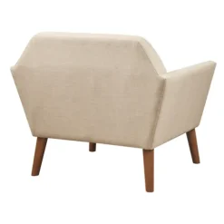 Kirkland's Home Accent Chairs-Cream Button Tufted Upholstered Accent Chair