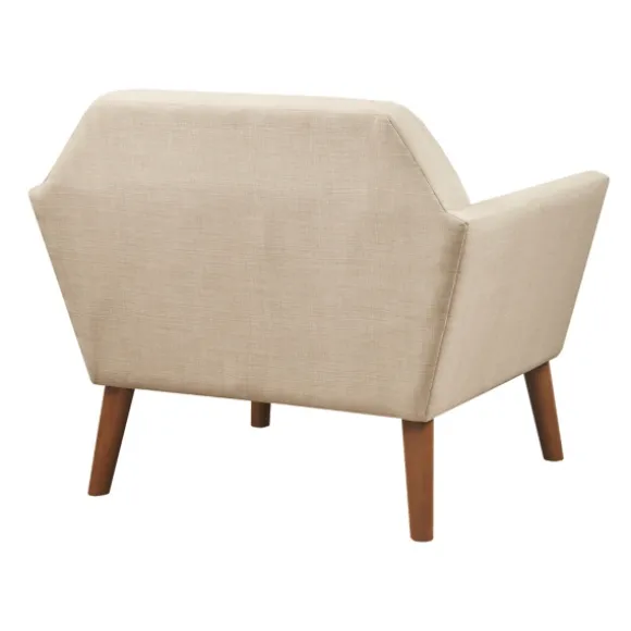 Kirkland's Home Accent Chairs-Cream Button Tufted Upholstered Accent Chair