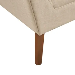 Kirkland's Home Accent Chairs-Cream Button Tufted Upholstered Accent Chair