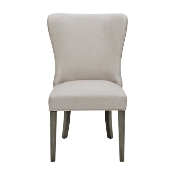 Kirkland's Home Dining Chairs-Cream Curved Back Upholstered Dining Chair
