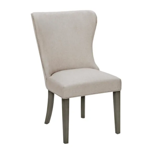 Kirkland's Home Dining Chairs-Cream Curved Back Upholstered Dining Chair