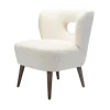 Kirkland's Home Accent Chairs-Cream Fluffy Wingback Accent Chair