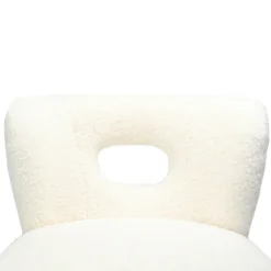 Kirkland's Home Accent Chairs-Cream Fluffy Wingback Accent Chair