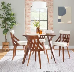 Kirkland's Home Dining Chairs-Cream Lattice Back 2-Pc. Dining Chair Set