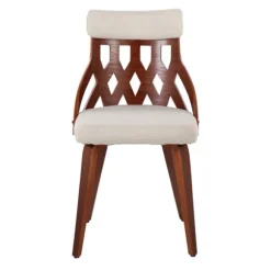 Kirkland's Home Dining Chairs-Cream Lattice Back 2-Pc. Dining Chair Set