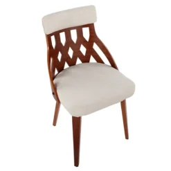 Kirkland's Home Dining Chairs-Cream Lattice Back 2-Pc. Dining Chair Set