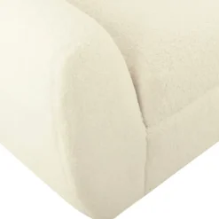 Kirkland's Home Benches & Ottomans-Cream Sherpa And Wood Storage Bench