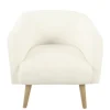 Kirkland's Home Accent Chairs-Cream Sherpa Upholstered Barrel Accent Chair