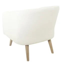 Kirkland's Home Accent Chairs-Cream Sherpa Upholstered Barrel Accent Chair