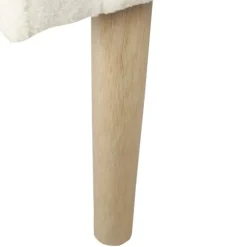 Kirkland's Home Accent Chairs-Cream Sherpa Upholstered Barrel Accent Chair