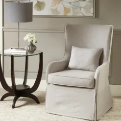 Kirkland's Home Accent Chairs-Cream Slipcovered Accent Chair