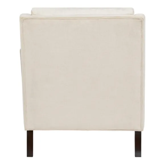 Kirkland's Home Accent Chairs-Cream Swoop Arms Upholstered Armchair