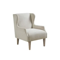 Kirkland's Home Accent Chairs-Cream Wingback Martha Stewart Accent Chair
